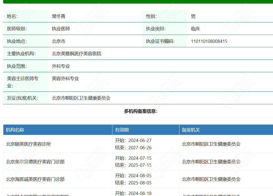 常冬青修复双眼工作室地址