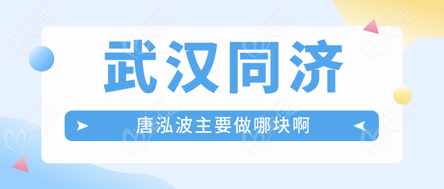 武汉同济唐泓波主要做哪块啊