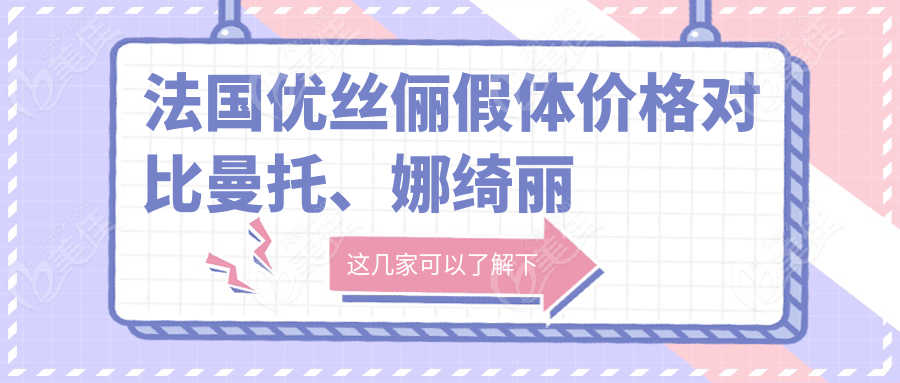 法国优丝俪假体价格对比曼托、娜绮丽