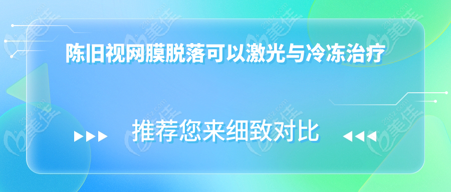 陈旧视网膜脱落可以激光与冷冻治疗