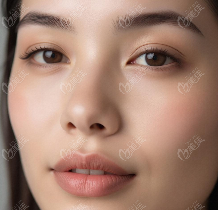 海魅玻尿酸注射苹果肌前后对比