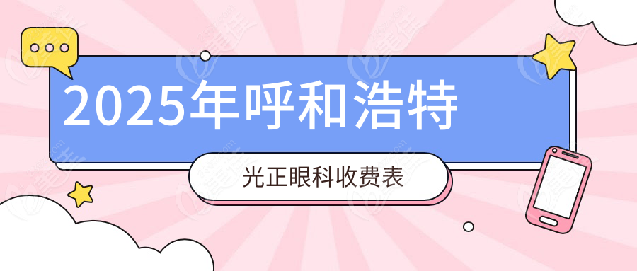 2025年呼和浩特光正眼科收费表
