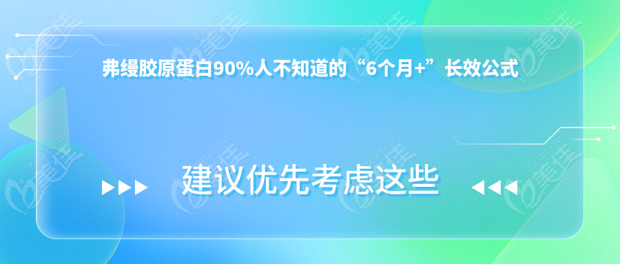 弗缦胶原蛋白90%人不知道的“6个月+”长效公式