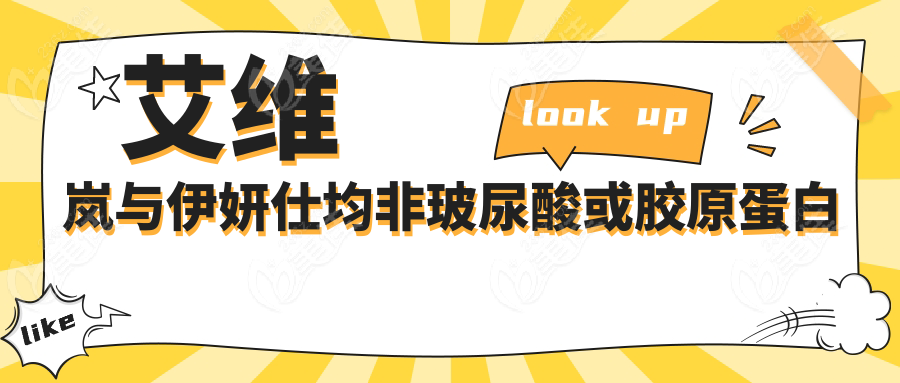 艾维岚与伊妍仕均非玻尿酸或胶原蛋白