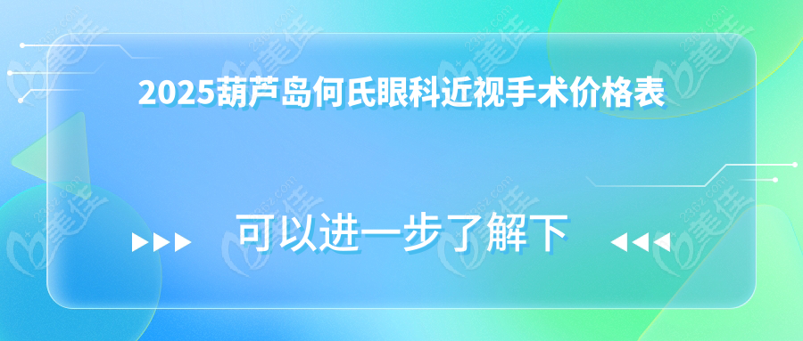 2025葫芦岛何氏眼科近视手术价格表