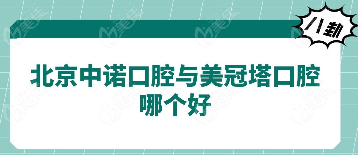北京中諾口腔與美冠塔口腔哪個好