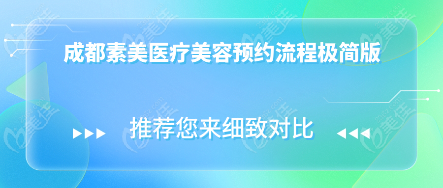 成都素美医疗美容预约流程极简版