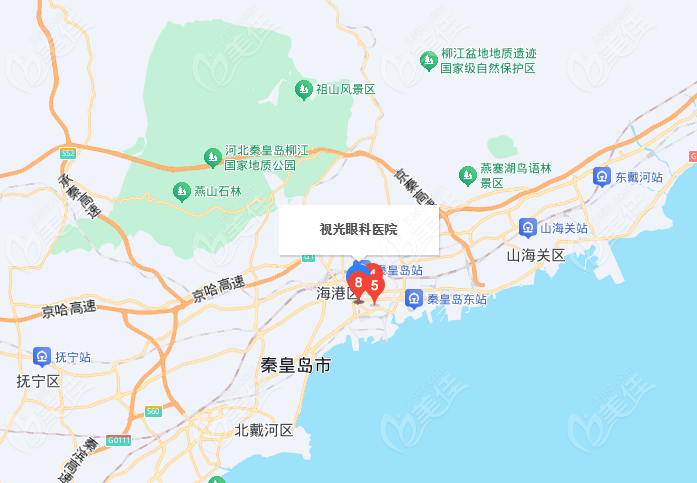秦皇岛视光眼科医院地址及公交路线：