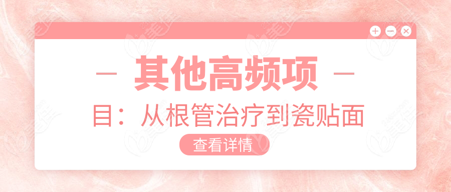 其他高頻項目：從根管治療到瓷貼面