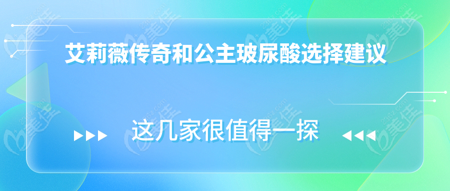 艾莉薇传奇和公主玻尿酸选择建议