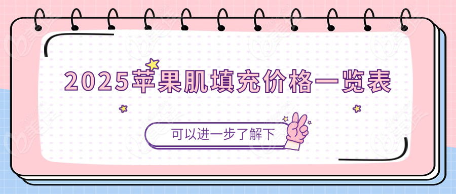 2025苹果肌填充价格一览表