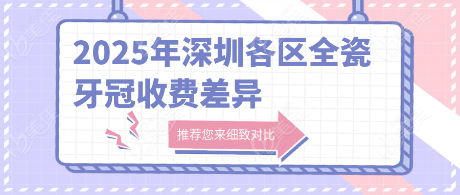 2025年深圳各区全瓷牙冠收费差异