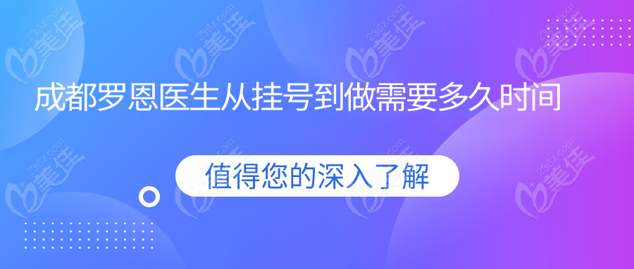 成都罗恩医生从挂号到做需要多久时间