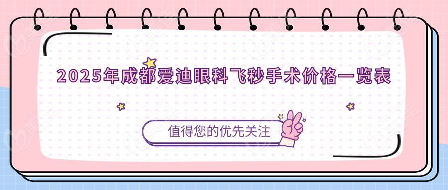 2025年成都爱迪眼科飞秒手术价格一览表