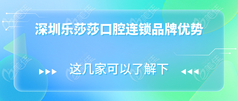 深圳乐莎莎口腔连锁品牌优势