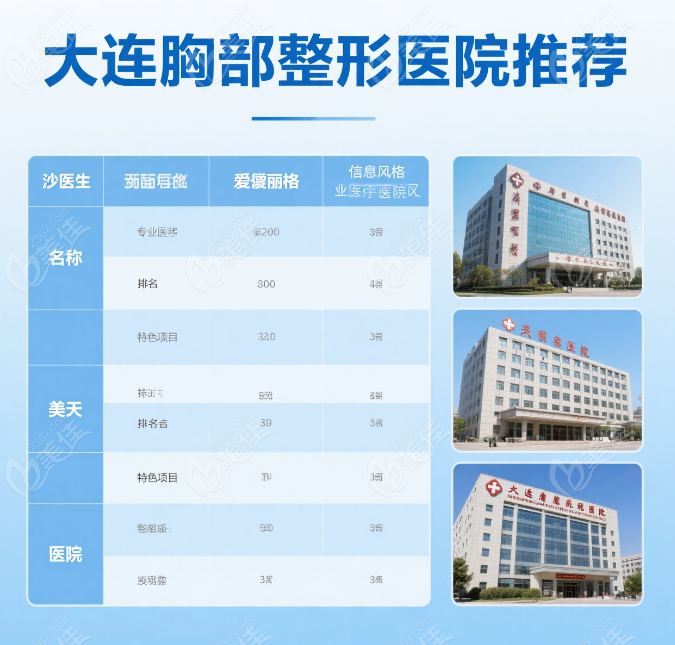 2025年大连隆胸医院口碑榜新鲜出炉