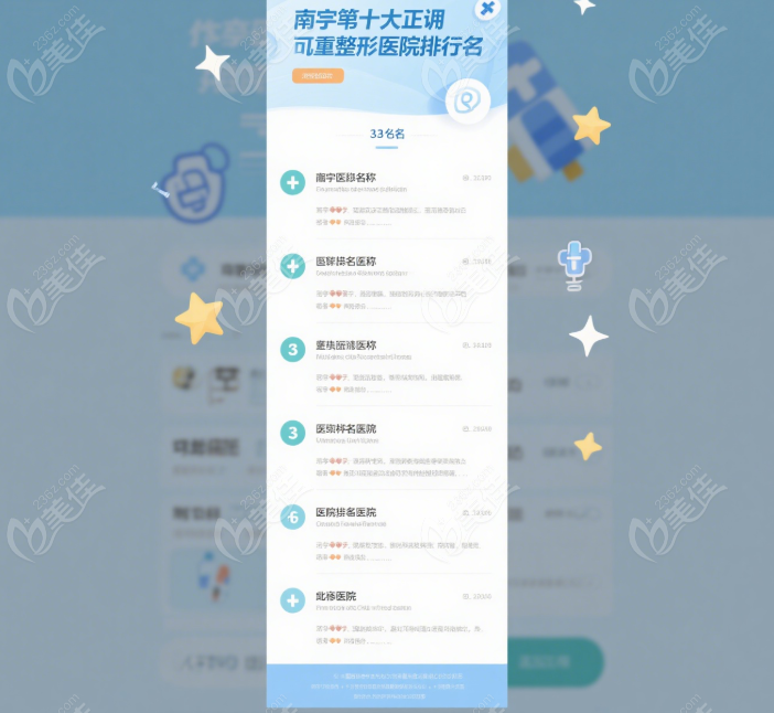 南寧正規(guī)靠譜的整形醫(yī)院排名前十憑實(shí)力上榜
