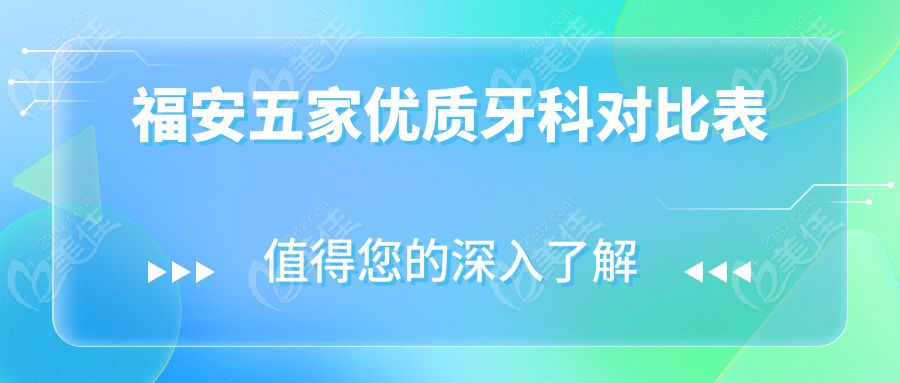 福安五家优质牙科对比表
