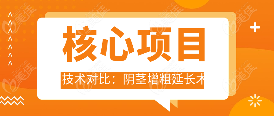 核心项目技术对比：阴茎增粗延长术