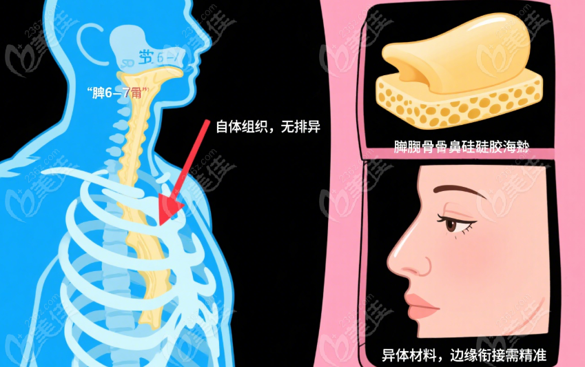 肋软骨VS假体隆鼻