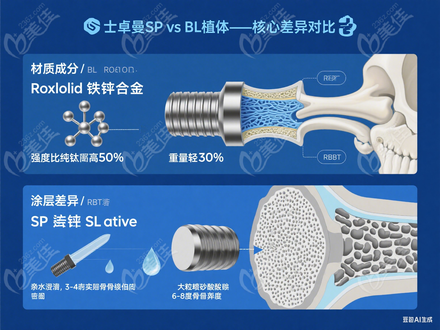 士卓曼SP和BL種植體