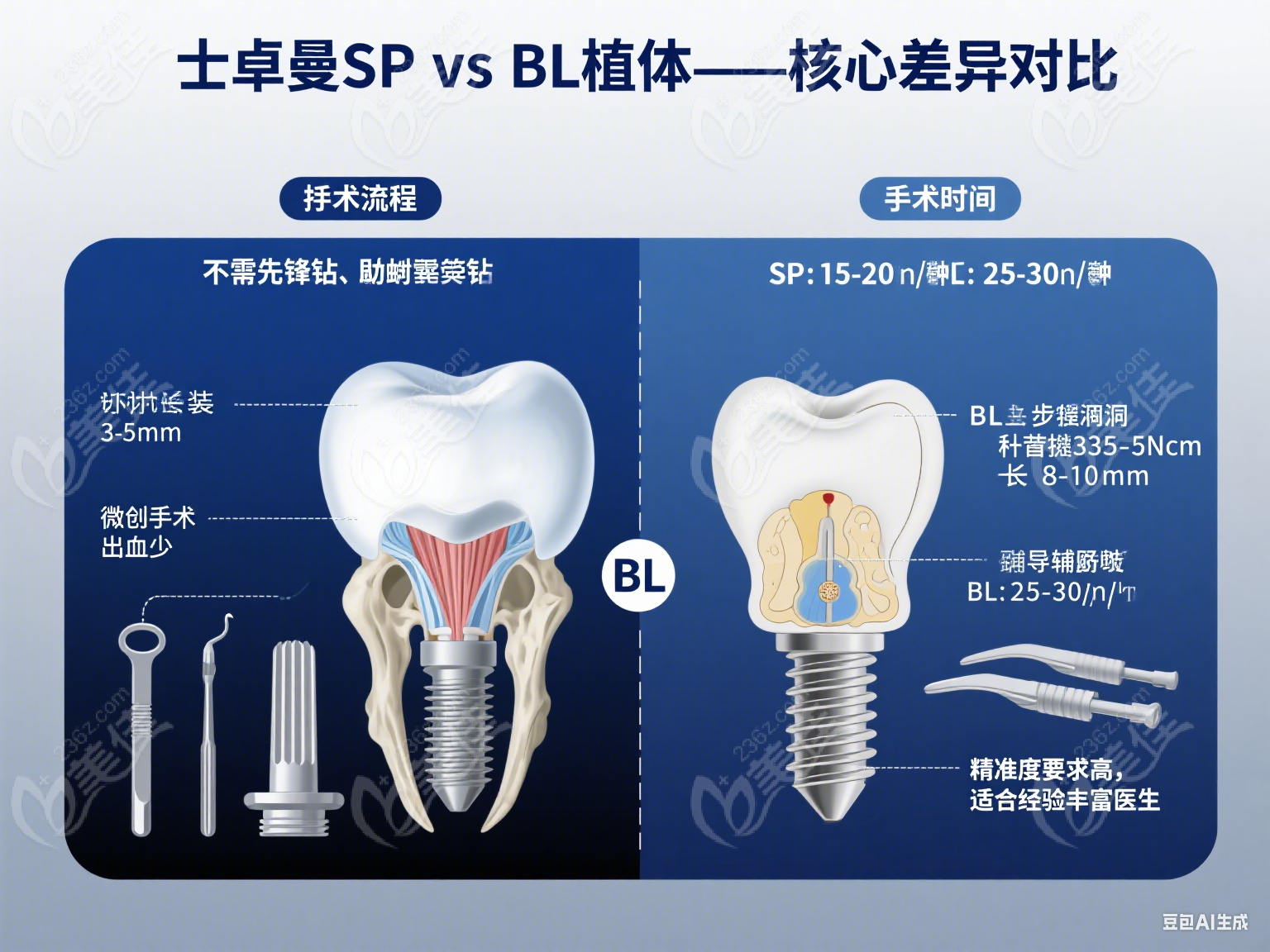 士卓曼SP和BL種植體