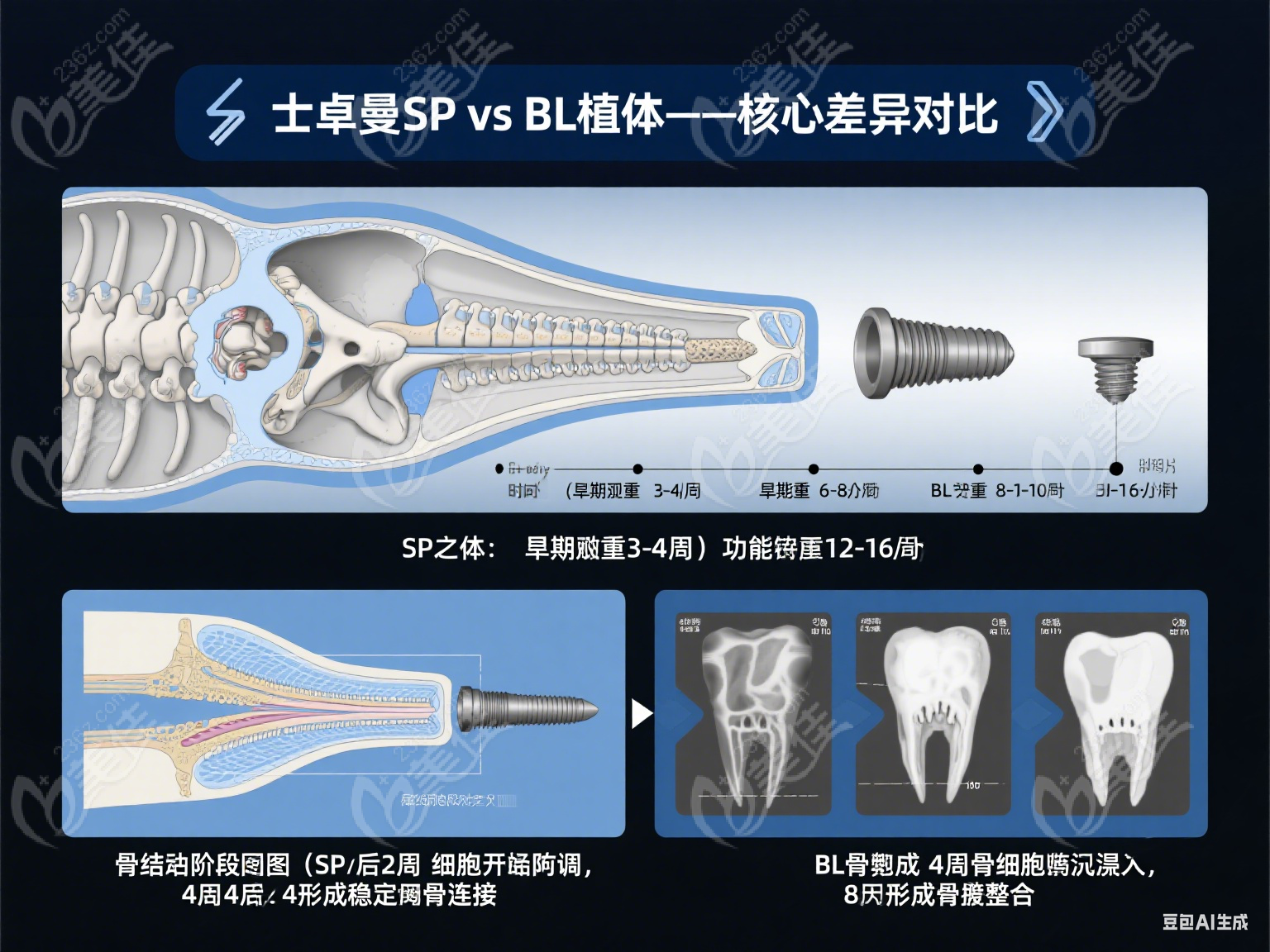 士卓曼SP和BL植體