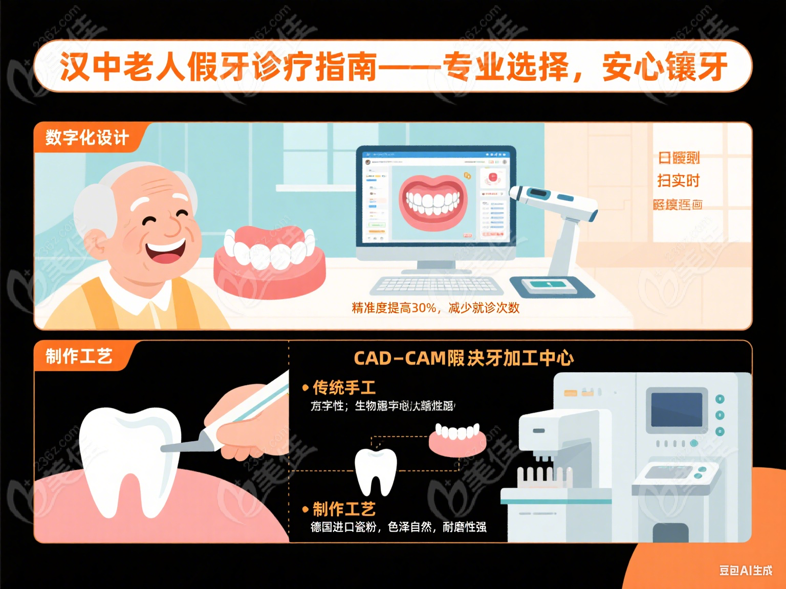 老人裝假牙