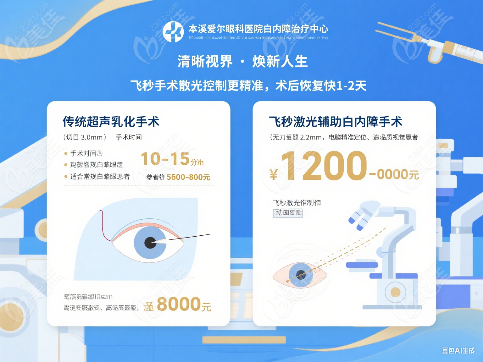 本溪爱尔眼科医院治疗白内障手术