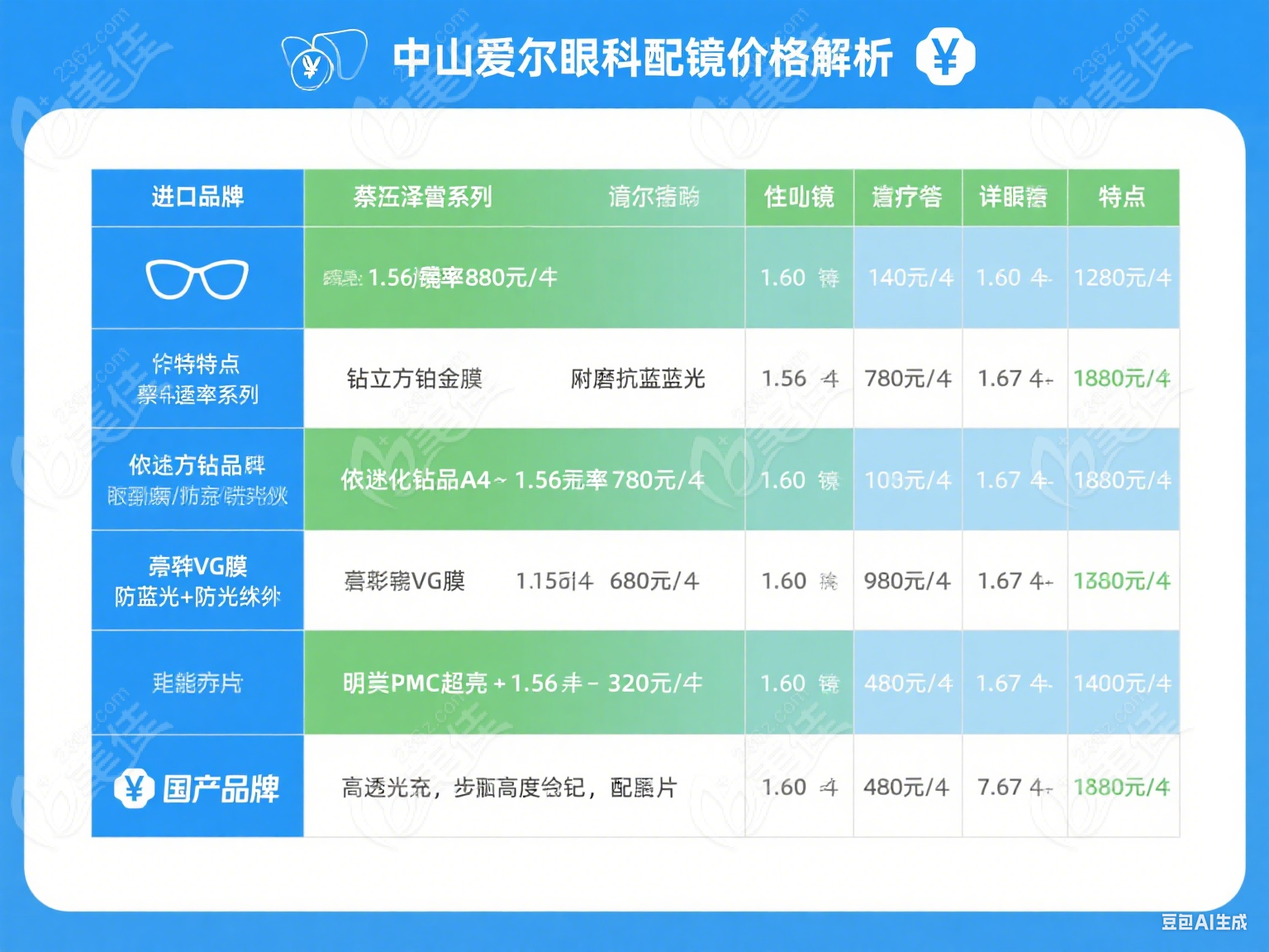 中山愛爾眼科醫(yī)院配眼鏡