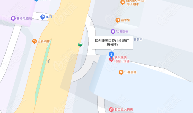 钦州康美口腔钦州湾广场店交通