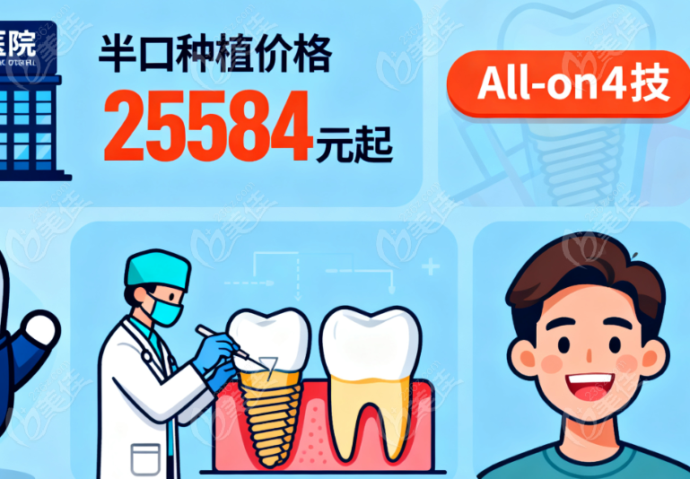 杭州深蓝口腔半口种植牙25584元起的性价比：价格透明 + 加码