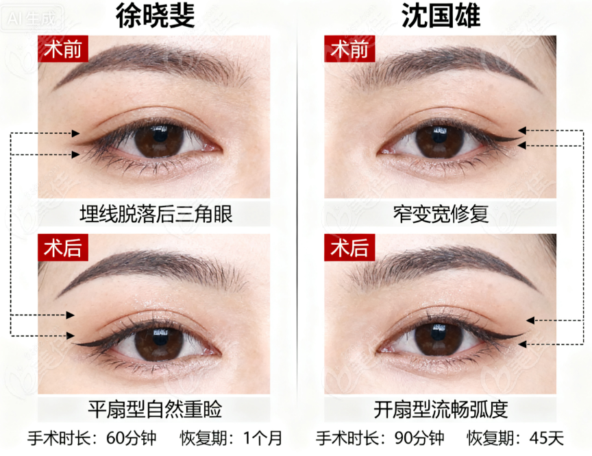 徐晓斐和沈国雄双眼皮修复