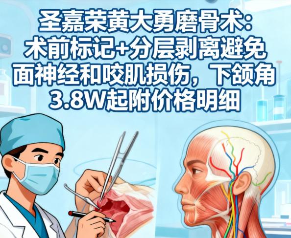 圣嘉榮黃大勇磨骨術(shù)中避免面神經(jīng)和咬肌損傷，術(shù)中神經(jīng)監(jiān)測+分層剝離雙保護