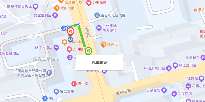 蘭州天牙口腔多維交通路線