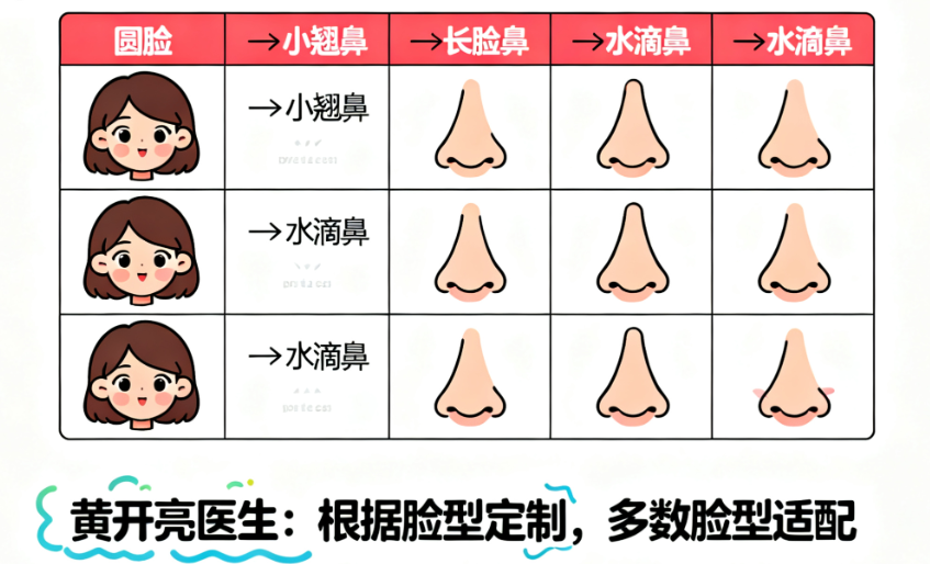 黃開(kāi)亮做的直鼻微翹和水滴鼻哪個(gè)更好？