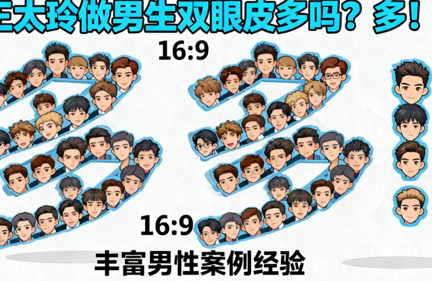 王太玲做男生的雙眼皮多嗎？近1年25%的手術占比+30+實例給出答案