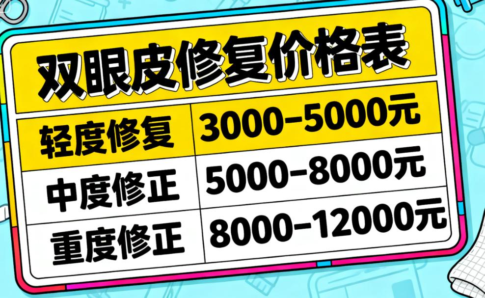 亲测崔永言双眼皮修复价格表